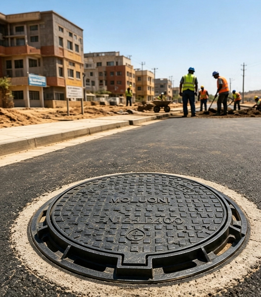 Nắp cống sắt dẻo &amp; hệ thống tho&aacute;t nước ở Ch&acirc;u Phi